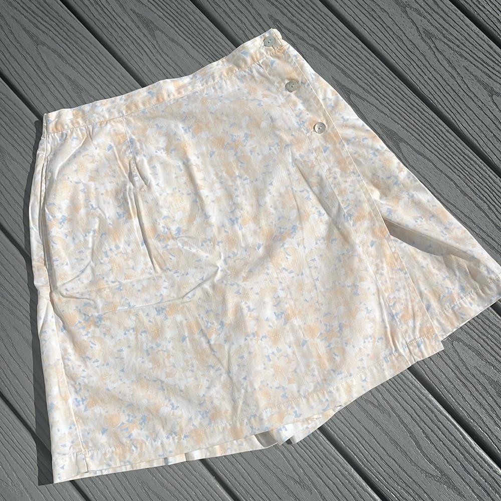 Peach Light Floral Print Skort